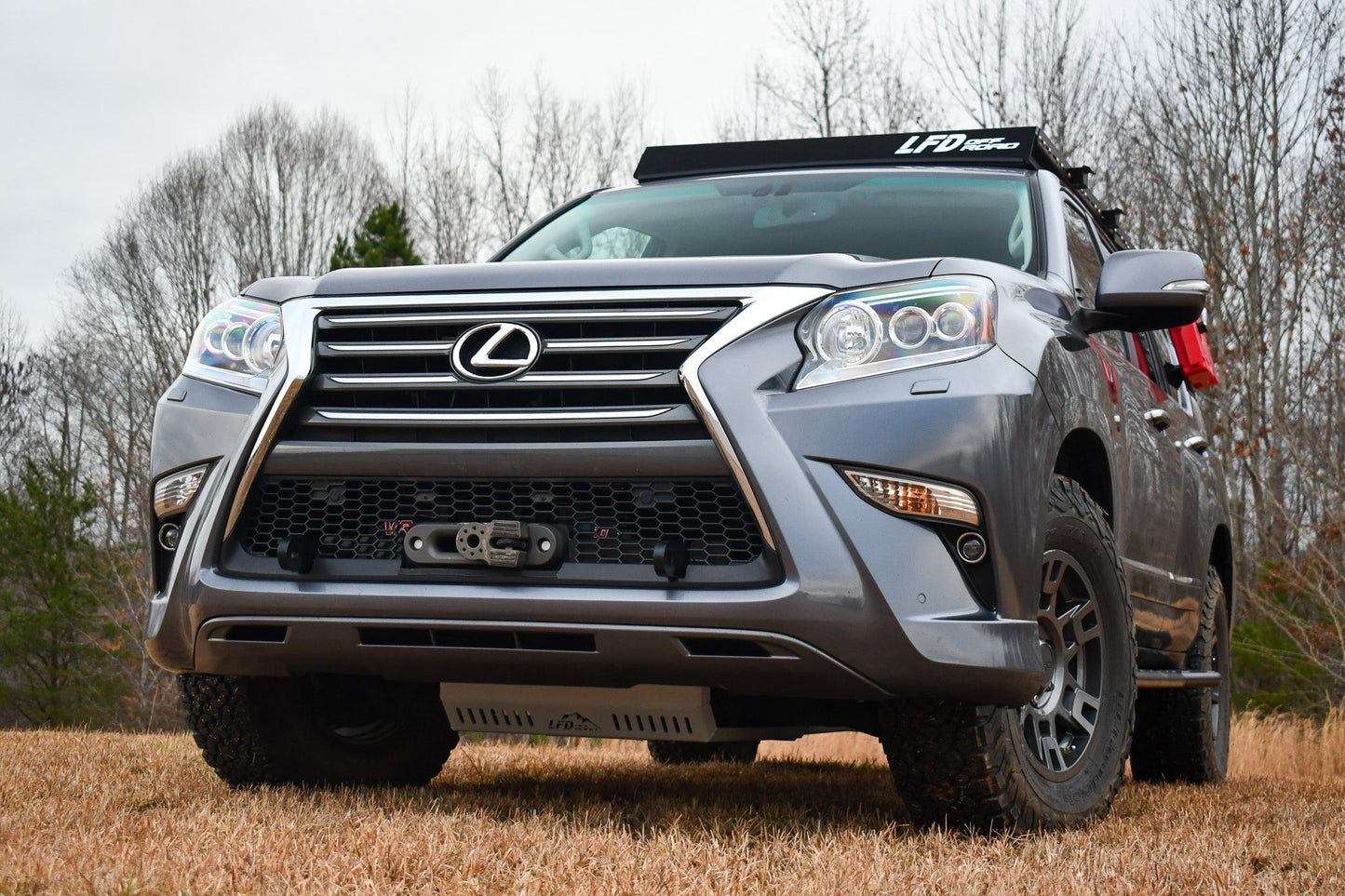 Adjustable Hidden Winch Mount with Recovery Points - GX460