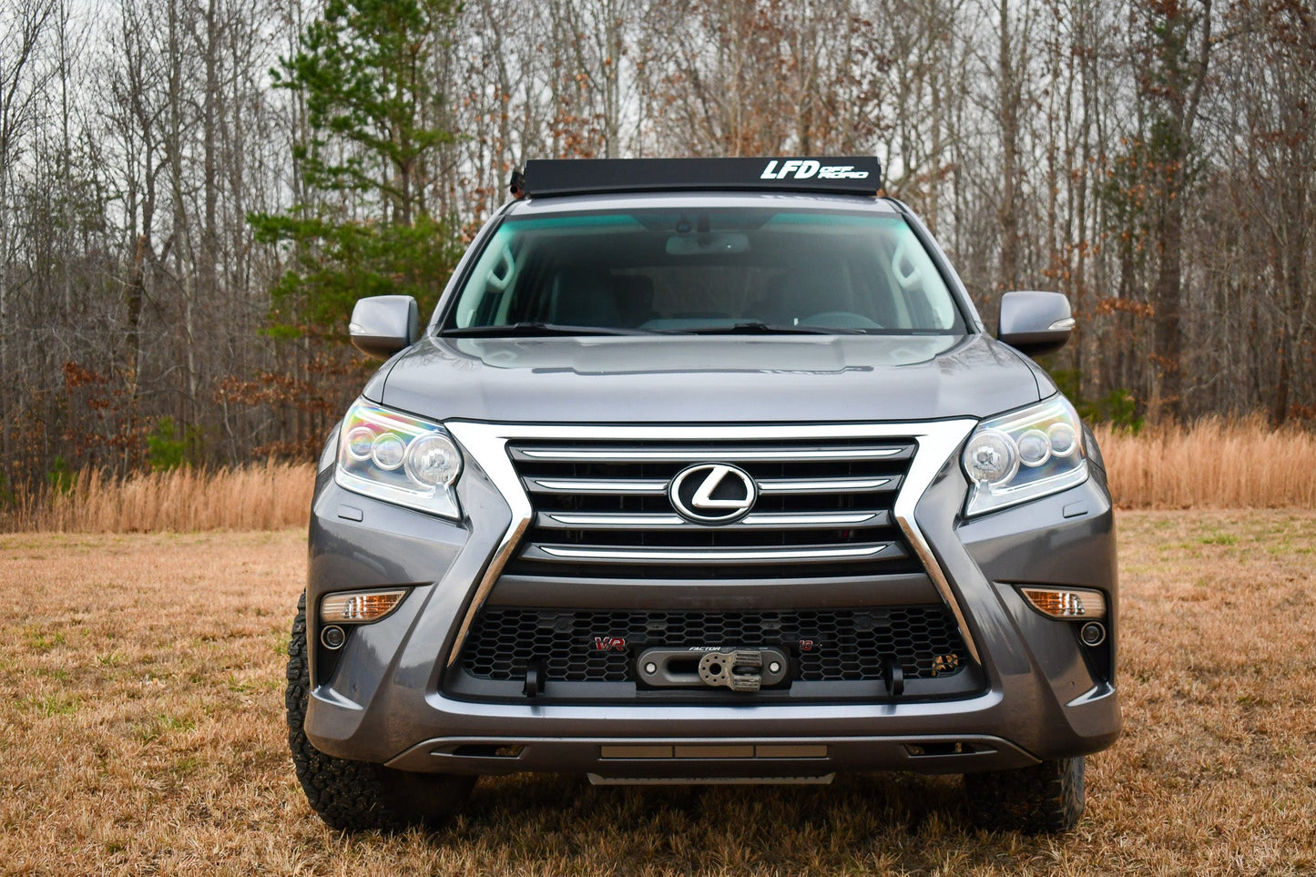 Adjustable Hidden Winch Mount with Recovery Points - GX460