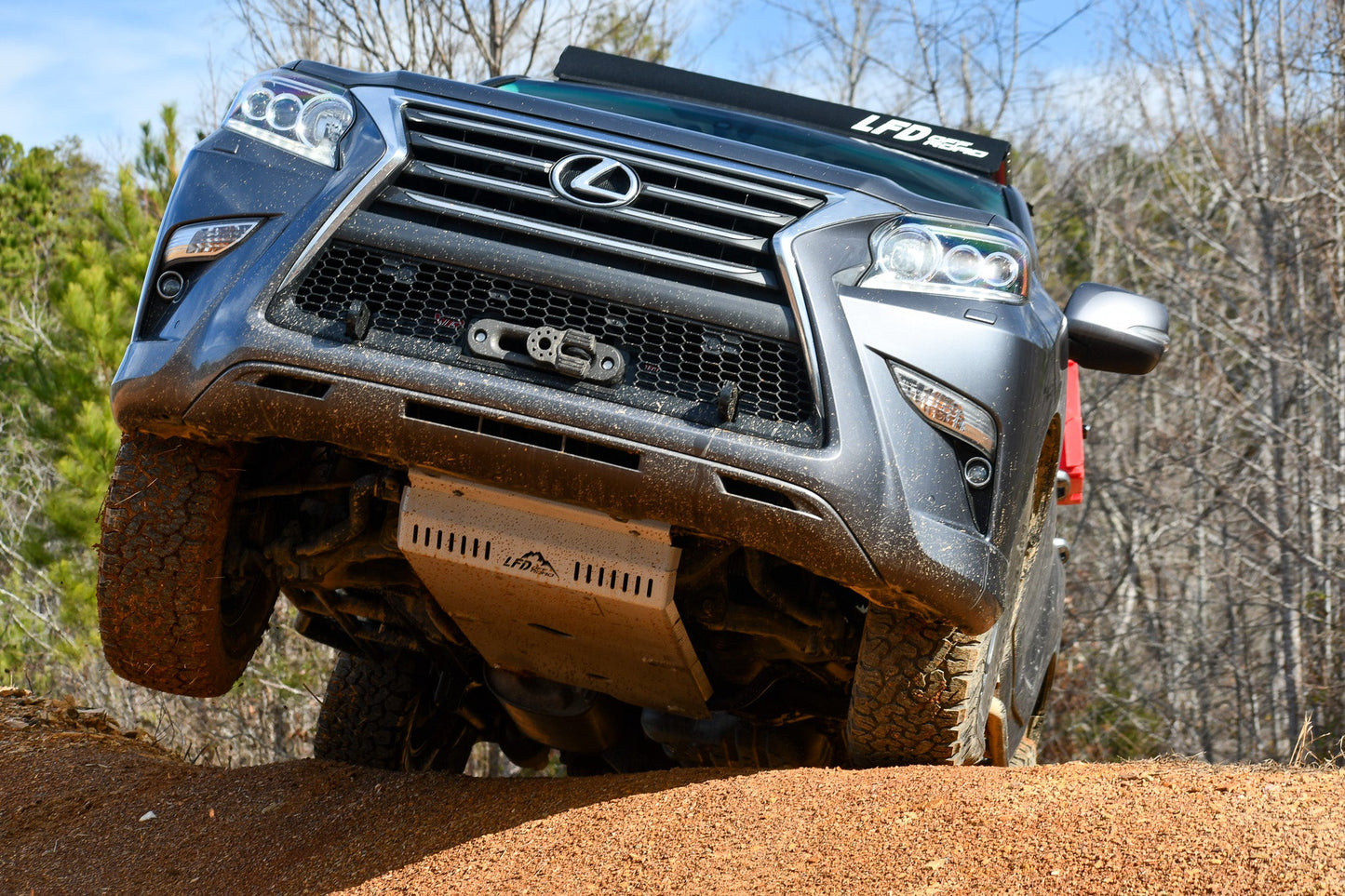 Adjustable Hidden Winch Mount with Recovery Points - GX460
