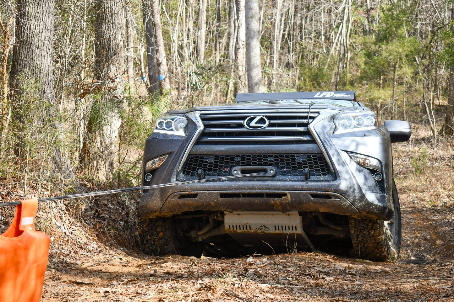 Adjustable Hidden Winch Mount with Recovery Points - GX460